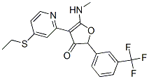 187592-29-6,3(2H)-Furanone,  4-[4-(ethylthio)-2-pyridinyl]-5-(methylamino)-2-[3-(trifluoromethyl)phenyl]-