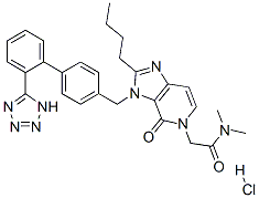 187683-79-0,2-BUTYL-3,4-DIHYDRO-N,N-DIMETHYL-4-OXO-3-[[2'-(1H-TETRAZOL-5-YL)[1,1'-BIPHENYL-4-YL]METHYL]]-5H-IMIDAZO[4,5-C]PYRIDINE-5-ACETAMIDE HYDROCHLORIDE