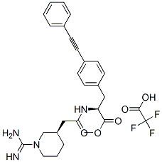 193744-04-6,N-[[(3R)-1-(AMINOIMINOMETHYL)-3-PIPERIDINYL]ACETYL]-4-(PHENYLETHYNYL)-L-PHENYLALANINE METHYL ESTER TRIFLUOROACETATE