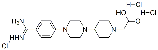 201304-22-5,4-[4-[4-(AMINOIMINOMETHYL)PHENYL]-1-PIPERAZINYL]-1-PIPERIDINEACETIC ACID TRIHYDROCHLORIDE