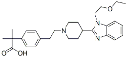 202189-78-4,BENZENEACETIC ACID, 4-(2-(4-(1-(2-ETHOXYETHYL)-1H-BENZIMIDAZOL-2-YL)-1-PIPERIDINYL)ETHYL-ALPHA, ALPHA-DIMETHYL-