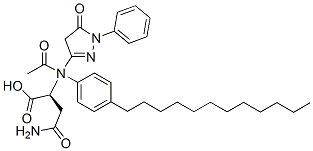 20318-58-5,N2-acetyl-N2-(4-dodecylphenyl)-N-(4,5-dihydro-5-oxo-1-phenyl-1H-pyrazol-3-yl)-L-asparagine