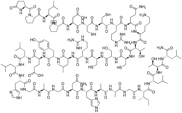 205640-90-0,PYR-PRO-LEU-PRO-ASP-CYS-CYS-ARG-GLN-LYS-THR-CYS-SER-CYS-ARG-LEU-TYR-GLU-LEU-LEU-HIS-GLY-ALA-GLY-ASN-HIS-ALA-ALA-GLY-ILE-LEU-THR-LEU-NH2