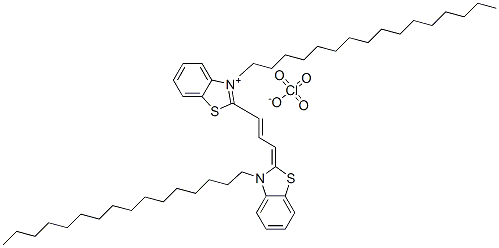 206129-44-4,3-HEXADECYL-2-((E)-3-[3-HEXADECYL-1,3-BENZOTHIAZOL-2(3H)-YLIDENE]-1-PROPENYL)-1,3-BENZOTHIAZOL-3-IUM PERCHLORATE