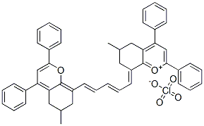 21016-19-3,8-[5-(6,7-dihydro-6-methyl-2,4-diphenyl-5H-1-benzopyran-8-yl)penta-2,4-dienylidene]-5,6,7,8-tetrahydro-6-methyl-2,4-diphenyl-1-benzopyrylium perchlorate