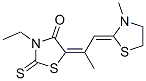 21025-18-3,3-ethyl-5-[1-methyl-2-(3-methylthiazolidin-2-ylidene)ethylidene]rhodanine