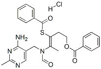 2105-44-4,S-[2-[[(4-amino-2-methylpyrimidin-5-yl)methyl]formylamino]-1-[2-(benzoyloxy)ethyl]prop-1-en-1-yl] benzenecarbothioate monohydrochloride