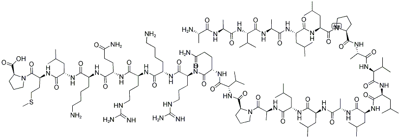 213546-53-3,H-ALA-ALA-VAL-ALA-LEU-LEU-PRO-ALA-VAL-LEU-LEU-ALA-LEU-LEU-ALA-PRO-VAL-GLN-ARG-LYS-ARG-GLN-LYS-LEU-MET-PRO-OH