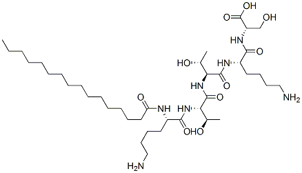 214047-00-4,L-Serine, N2-(1-oxohexadecyl)-L-lysyl-L-threonyl-L-threonyl-L-lysyl-