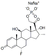 2145-14-4,Pregna-1,4-diene-3,20-dione, 6-fluoro-11,17-dihydroxy-16-methyl-21-(phosphonooxy)-, disodium salt, (6alpha,11beta,16alpha)-