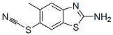 21615-35-0,Thiocyanic acid, 2-amino-5-methyl-6-benzothiazolyl ester (8CI,9CI)
