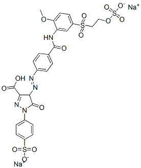 21728-37-0,sodium dihydrogen 4,5-dihydro-4-[[4-[[[2-methoxy-5-[[2-(sulphonatooxy)ethyl]sulphonyl]phenyl]amino]carbonyl]phenyl]azo]-5-oxo-1-(4-sulphonatophenyl)-1H-pyrazole-3-carboxylate