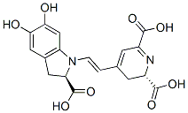2181-76-2,2,6-Pyridinedicarboxylic acid,4-(2-(2-carboxy-2,3-dihydro-5,6-dihydroxy-1H-indol-1-yl)ethenyl)-2,3-dihydro-, (S-(R*,R))-