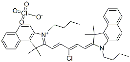 220002-93-7,1H-BENZ[E]INDOLIUM, 3-BUTYL-2-[5-(3-BUTYL-1,3-DIHYDRO-1,1-DIMETHYL-2H-BENZ[E]INDOL-2-YLIDENE)-3-CHLORO-1,3-PENTADIENYL]-1,1-DIMETHYL-, PERCHLORATE
