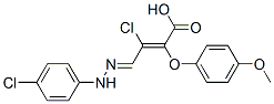 220088-44-8,3-CHLORO-4-[2-(4-CHLOROPHENYL)HYDRAZONO]-2-(4-METHOXYPHENOXY)BUT-2-ENOIC ACID
