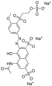 22094-98-0,trisodium 5-(acetylamino)-4-hydroxy-3-[[4-methoxy-3-[[2-(sulphonatooxy)ethyl]sulphonyl]phenyl]azo]naphthalene-2,7-disulphonate