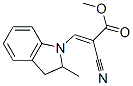 22560-84-5,methyl 2-cyano-3-(2,3-dihydro-2-methyl-1H-indol-1-yl)acrylate
