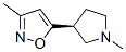 226088-59-1,Isoxazole, 3-methyl-5-[(3S)-1-methyl-3-pyrrolidinyl]- (9CI)