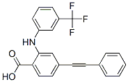 228581-78-0,Benzoic  acid,  4-(phenylethynyl)-2-[[3-(trifluoromethyl)phenyl]amino]-  (9CI)