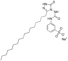 23455-89-2,sodium 3-[[[(1,5-dihydro-3-heptadecyl-5-thioxo-4H-1,2,4-triazol-4-yl)amino]carbonyl]amino]benzenesulphonate