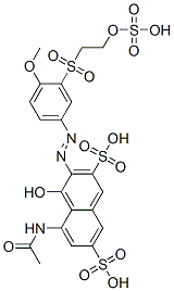23622-54-0,5-(acetylamino)-4-hydroxy-3-[[4-methoxy-3-[[2-(sulphooxy)ethyl]sulphonyl]phenyl]azo]naphthalene-2,7-disulphonic acid