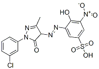 23969-24-6,3-[[1-(3-chlorophenyl)-4,5-dihydro-3-methyl-5-oxo-1H-pyrazol-4-yl]azo]-4-hydroxy-5-nitrobenzenesulphonic acid