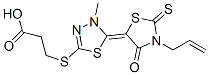 24075-57-8,3-[[5-[3-allyl-4-oxo-2-thioxothiazolidin-5-ylidene]-4,5-dihydro-4-methyl-1,3,4-thiadiazol-2-yl]thio]propionic acid
