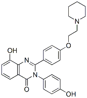 242478-07-5,4(3H)-Quinazolinone,  8-hydroxy-3-(4-hydroxyphenyl)-2-[4-[2-(1-piperidinyl)ethoxy]phenyl]-
