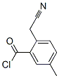 24633-70-3,Benzoyl chloride, 2-(cyanomethyl)-5-methyl- (8CI)