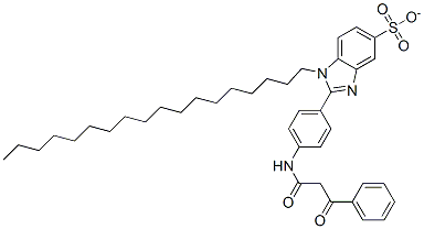 24939-64-8,2-[4-[(1,3-dioxo-3-phenylpropyl)amino]phenyl]-1-octadecyl-1H-benzimidazole-5-sulphonate