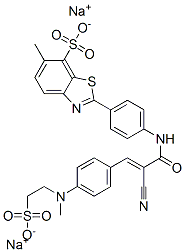 2498-95-5,disodium 2-[4-[[2-cyano-3-[4-[methyl(2-sulphonatoethyl)amino]phenyl]-1-oxoallyl]amino]phenyl]-6-methylbenzothiazole-7-sulphonate