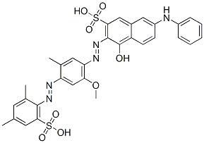 25188-53-8,7-anilino-3-[[4-[(2,4-dimethyl-6-sulphophenyl)azo]-6-methoxy-m-tolyl]azo]-4-hydroxynaphthalene-2-sulphonic acid