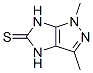 251989-15-8,Imidazo[4,5-c]pyrazole-5(1H)-thione,  4,6-dihydro-1,3-dimethyl-