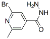 25462-93-5,4-Pyridinecarboxylicacid,2-bromo-6-methyl-,hydrazide(9CI)