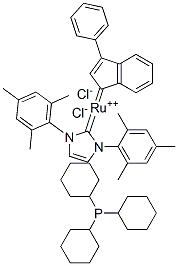254972-49-1,TRICYCLOHEXYLPHOSPHINE[1,3-BIS(2,4,6-TRIMETHYLPHENYL)IMIDAZOL-2-YLIDENE][3-PHENYL-1H-INDEN-1-YLIDENE]RUTHENIUM (II) DICHLORIDE