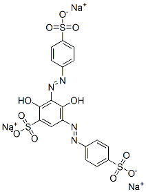 25807-51-6,trisodium 2,4-dihydroxy-3,5-bis[(4-sulphonatophenyl)azo]benzenesulphonate
