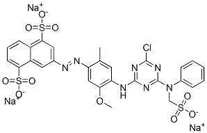 25904-59-0,trisodium 3-[[4-[[4-chloro-6-[phenyl(sulphonatomethyl)amino]-1,3,5-triazin-2-yl]amino]-5-methoxy-o-tolyl]azo]naphthalene-1,5-disulphonate