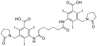 26090-52-8,3-[6-[[3-carboxy-2,4,6-triiodo-5-[(2-oxopyrrolidin-1-yl)methyl]phenyl]carbamoyl]hexanoylamino]-2,4,6-triiodo-5-[(2-oxopyrrolidin-1-yl)methyl]benzoic acid