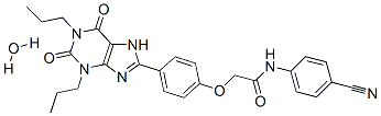 264622-58-4,8-[4-[((4-Cyanophenyl)carbamoylmethyl)oxy]phenyl]-1,3-di(n-propyl)xanthine  hydrate