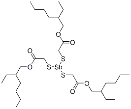 26864-36-8,2-ethylhexyl 10-ethyl-4-[[2-[(2-ethylhexyl)oxy]-2-oxoethyl]thio]-7-oxo-8-oxa-3,5-dithia-4-stibatetradecanoate