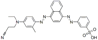 27452-68-2,m-[[4-[[4-[(2-cyanoethyl)ethylamino]-o-tolyl]azo]-1-naphthyl]azo]benzenesulphonic acid
