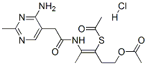 28008-04-0,S-[3-acetoxy-1-[1-[[(4-amino-2-methyl-5-pyrimidyl)methyl]formamido]ethylidene]propyl] thioacetate monohydrochloride