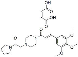 28044-44-2,1-[(pyrrolidin-1-ylcarbonyl)methyl]-4-(3,4,5-trimethoxycinnamoyl)piperazine maleate