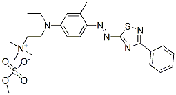 28313-51-1,[2-[ethyl[3-methyl-4-[(3-phenyl-1,2,4-thiadiazol-5-yl)azo]phenyl]amino]ethyl]trimethylammonium methyl sulphate