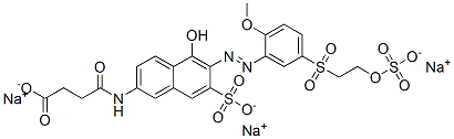 28316-43-0,trisodium N-[5-hydroxy-6-[[5-[[2-(sulphonatooxy)ethyl]sulphonyl]-2-methoxyphenyl]azo]-7-sulphonato-2-naphthyl]succinamate