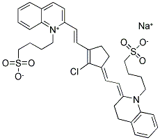 287183-28-2,2-[2-[2-CHLORO-3-[2-[1,3-DIHYDRO-1-(4-SULFOBUTYL-2H-QUINOLINYLIDENE) ETHYLIDENE]-1-CYCLOPENTENE-1-YL]ETHENYL]-1(4-SULFOBUTYL)QUINOLINIUM], INNER SALT, MONOSODIUM SALT