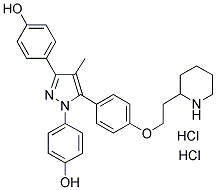 289726-02-9,1,3-BIS(4-HYDROXYPHENYL)-4-METHYL-5-[4-(2-PIPERIDINYLETHOXY)PHENOL]-1H-PYRAZOLE DIHYDROCHLORIDE