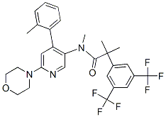 290296-68-3,2-[3,5-bis(trifluoromethyl)phenyl]-N,2-dimethyl-N-[4-(2-methylphenyl)-6-morpholin-4-yl-pyridin-3-yl]propanamide