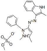 29508-48-3,1,5-dimethyl-3-[(2-methyl-1H-indol-3-yl)azo]-2-phenyl-1H-pyrazolium methyl sulphate