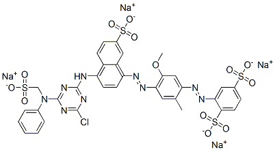29779-15-5,tetrasodium 2-[[4-[[4-[[4-chloro-6-[N-(sulphonatomethyl)anilino]-1,3,5-triazin-2-yl]amino]-7-sulphonato-1-naphthyl]azo]-5-methoxy-o-tolyl]azo]benzene-1,4-disulphonate